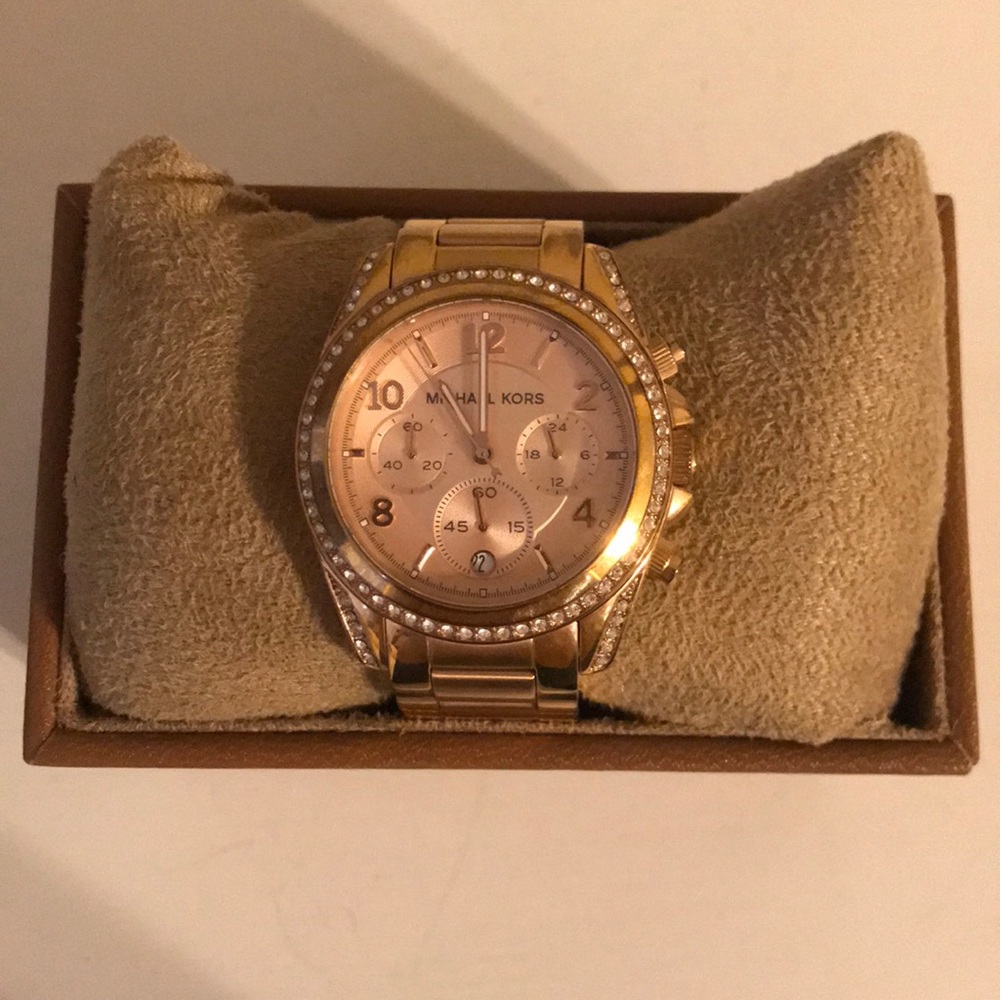 Rose gold Michael Kors watch
